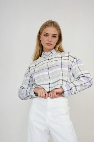 Korte Blouse - Paars - Monki