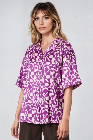 Blouse - Paars - Monki