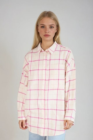 Blouse - Beige en Roze