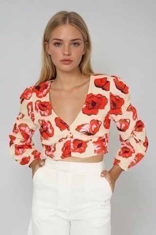 Top - Rood - Monki