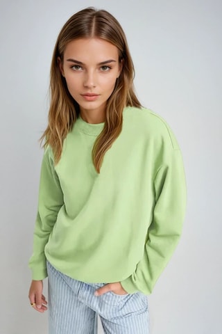 Sudadera - Verde claro - Monki