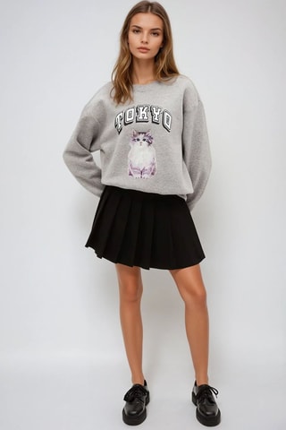 Sudadera - Gris - Monki