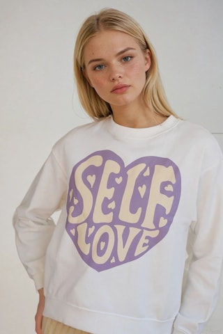 Sudadera - Blanco - Monki