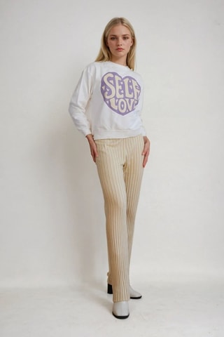 Sudadera - Blanco - Monki