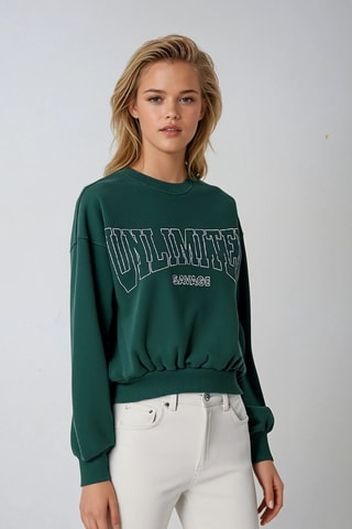 Sudadera - Verde - Weekday