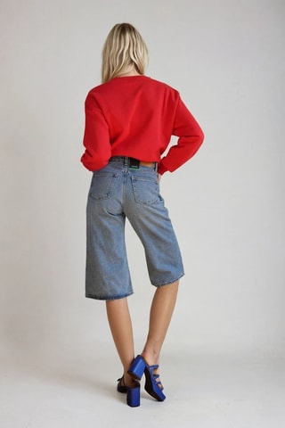 Spijkerbermuda - Lichtblauw