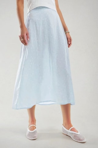 Midirok - Wit en Lichtblauw - Monki