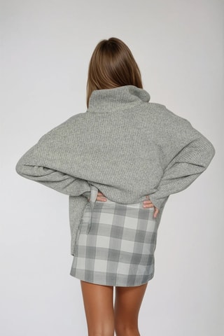 Wikkelrok - Lichtgrijs en Wit - Monki