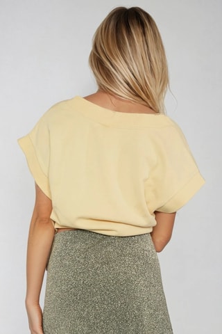 Rechte Rok Hoge Taille - Goudkleurig - Monki