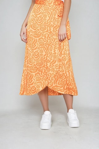 Wikkelrok - Oranje - Monki