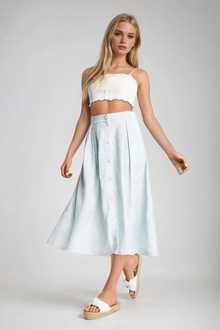 Midirok Hoge Taille - Blauw