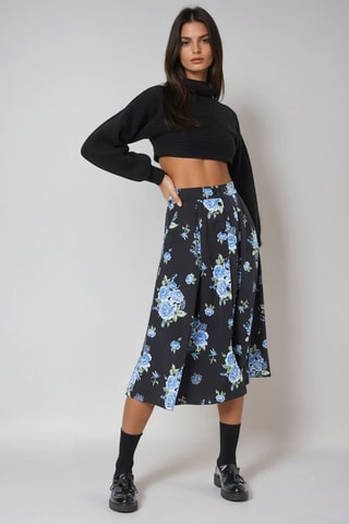 Midirok Hoge Taille - Zwart
