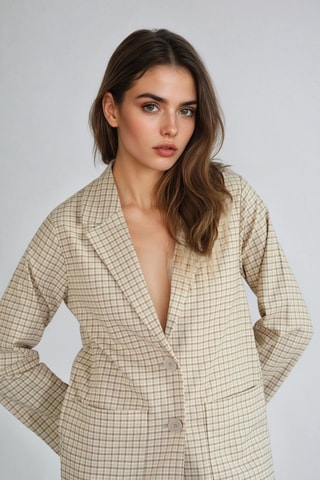 Blazer - Beige - Monki