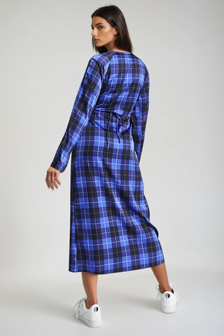 Vestido cruzado - Azul - Monki