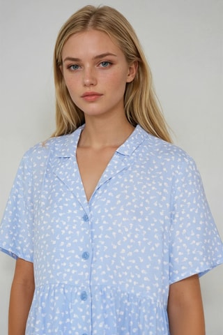 Vestido camisero - Azul claro - Monki