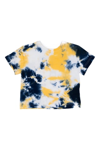 Biologisch Katoenen T-shirt Tie and Dye - Marineblauw