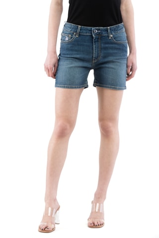 Spijkerbermuda Hoge Taille - Kobaltblauw