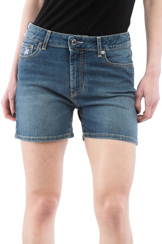 Spijkerbermuda Hoge Taille - Kobaltblauw