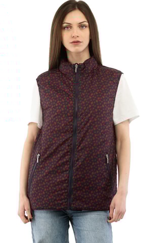 Mouwloos Jasje - Marineblauw en Rood