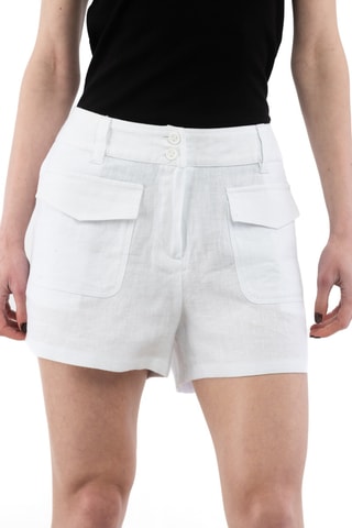 Linnen Bermuda - Wit