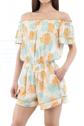 Playsuit - Ecru en Steenrood