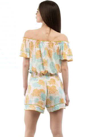 Playsuit - Ecru en Steenrood