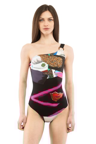 Asymmetrisch Badpak - Zwart