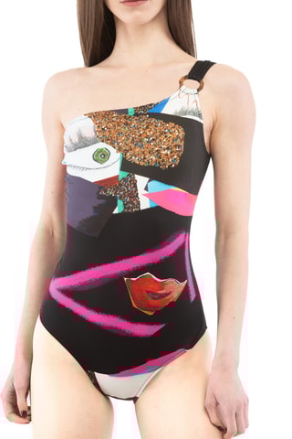 Asymmetrisch Badpak - Zwart