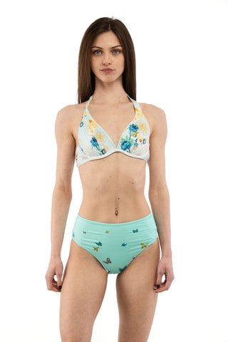 Bikini - Ecru en Turquoise