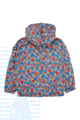 Windjack met Capuchon - Kobaltblauw en Rood