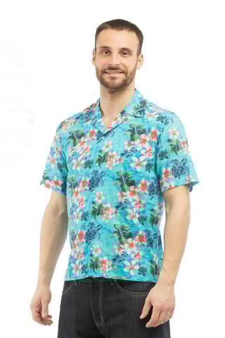 Linnen Overhemd - Turquoise