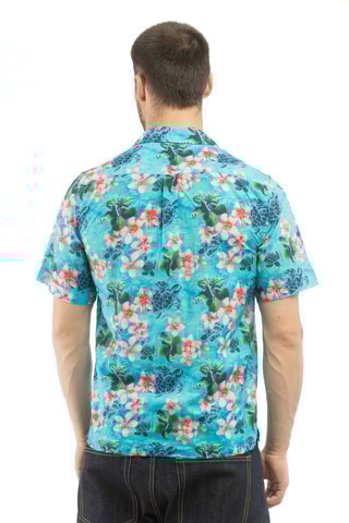 Linnen Overhemd - Turquoise