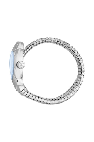 Montre à quartz en acier Fiaba - Argenté et bleu marine