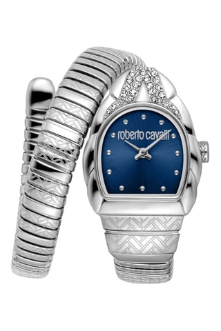 Montre à quartz en acier - Argenté et bleu marine