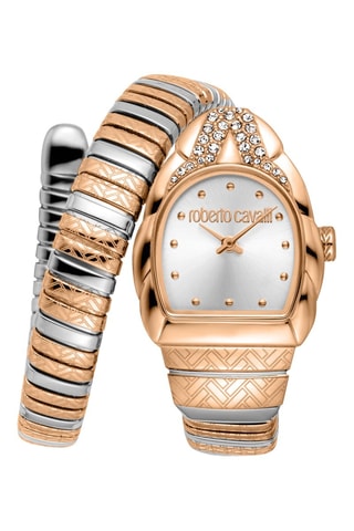 Montre à quartz en acier - Doré rose et argenté