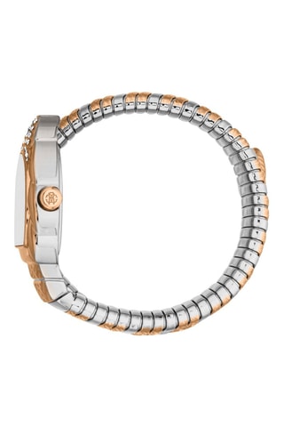 Montre à quartz en acier - Doré rose et argenté