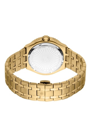 Montre à quartz en acier - Doré et noir