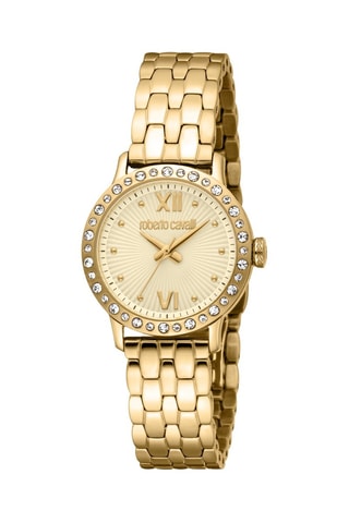 Montre à quartz en acier - Doré