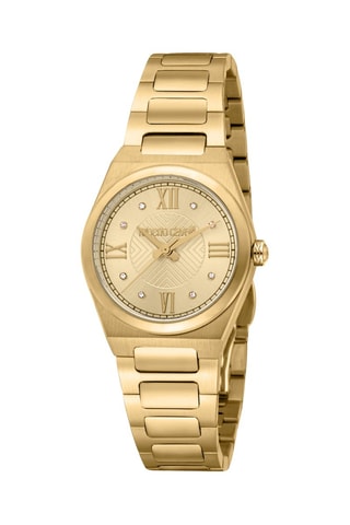 Montre à quartz en acier - Doré