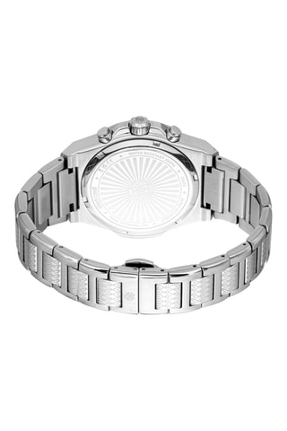 Montre à quartz en acier - Argenté et noir