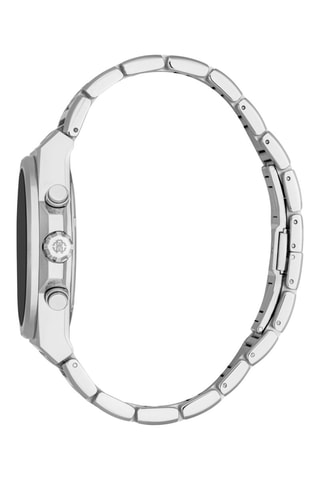 Montre à quartz en acier - Argenté et noir