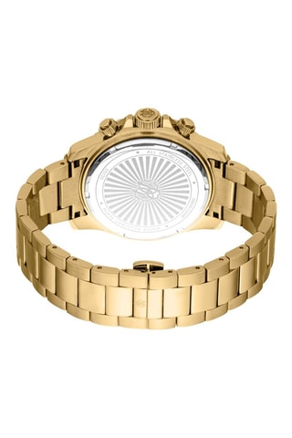 Stalen Quartz Horloge - Chronograaf - Goudkleurig en Zwart