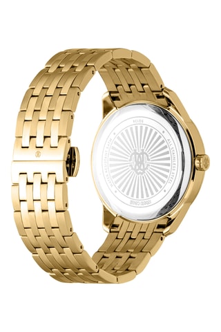 Montre à quartz en acier - Doré et noir