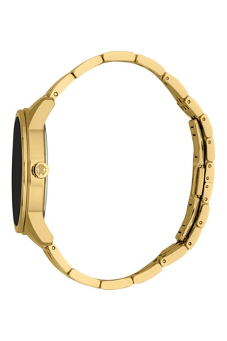 Montre à quartz en acier - Doré et noir