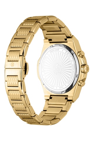 Montre à quartz en acier - Chronographe - Doré