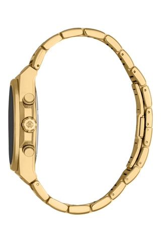 Montre à quartz en acier - Chronographe - Doré