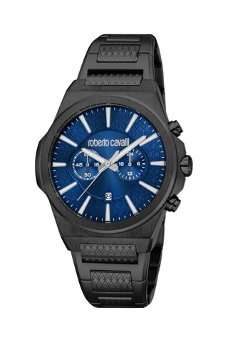 Montre à quartz en acier - Chronographe - Noir