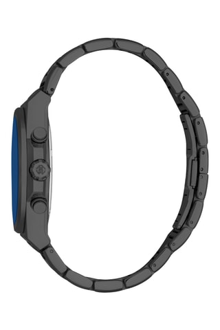 Montre à quartz en acier - Chronographe - Noir