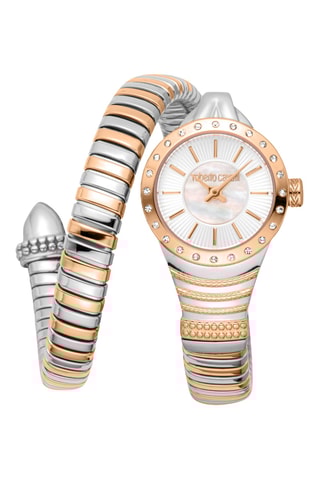 Montre à quartz en acier - Doré rose et argenté