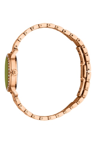 Montre à quartz en acier - Doré et vert